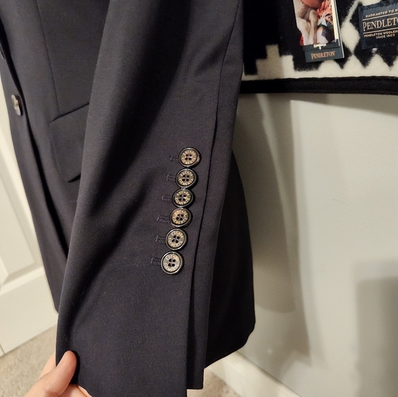 🖤 Vintage 90's Escada Elements Mid-Length Unisex Wear Blazer, Black, Flare Arm - Picture 9 of 14